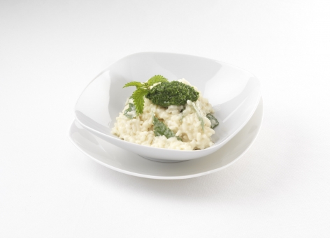 Nettle Risotto with Wild Garlic Pesto 