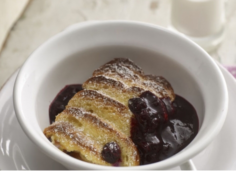 Blueberry Bread & Butter Pudding