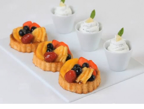 Summer Fruit Tart with Fresh Mint Chantilly